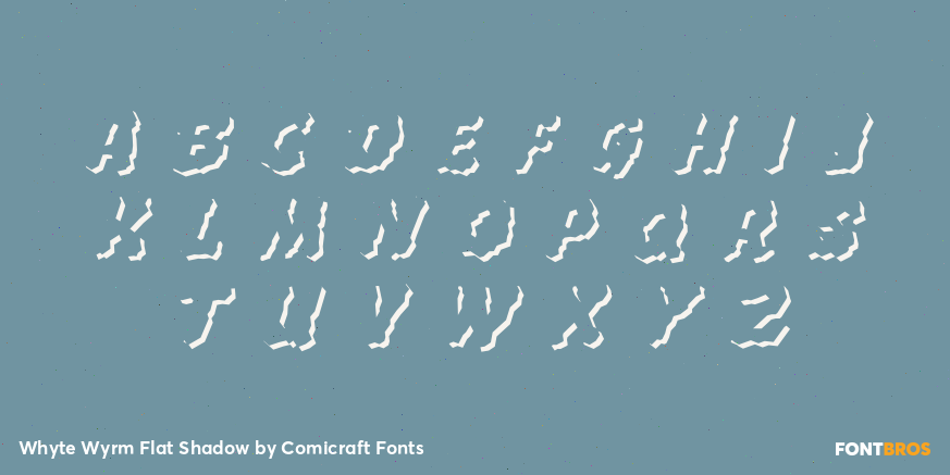 Whyte Wyrm Flat Shadow Font Poster #2