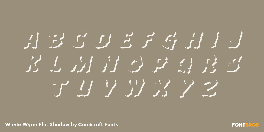 Whyte Wyrm Flat Shadow Font Poster #3