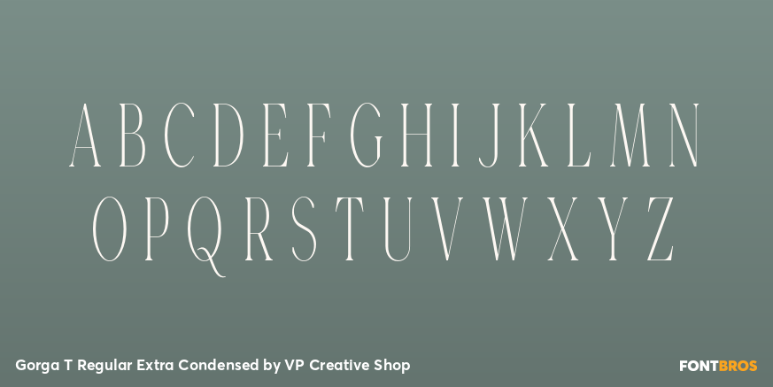Gorga T Regular Extra Condensed Font Poster #2