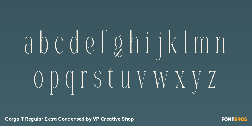 Gorga T Regular Extra Condensed Font Poster #3
