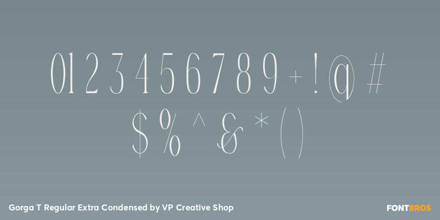 Gorga T Regular Extra Condensed Font Poster #4
