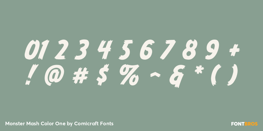 Monster Mash Color One Font Poster #4