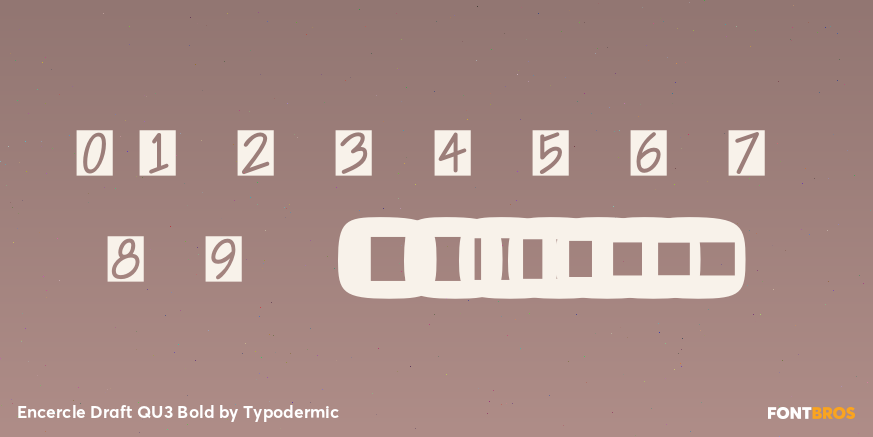 Encercle Draft QU3 Bold Font Poster #1