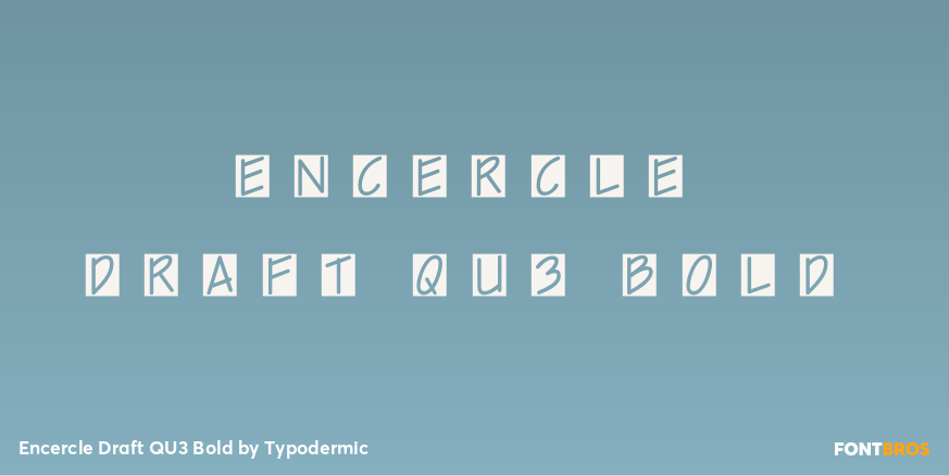 Encercle Draft QU3 Bold Font Poster #1