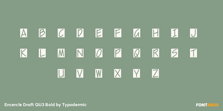 Encercle Draft QU3 Bold Font Poster #3