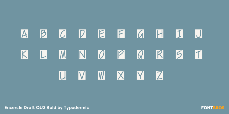 Encercle Draft QU3 Bold Font Poster #1