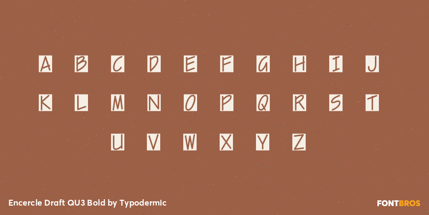 Encercle Draft QU3 Bold Font Poster #1