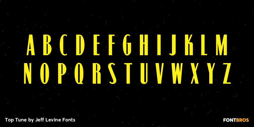 Top Tune Font Poster #2