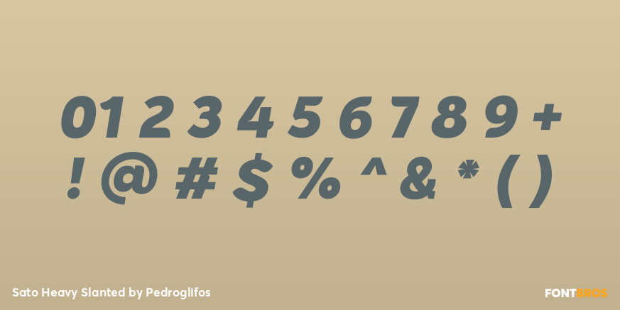 Sato Heavy Slanted Font Poster #1