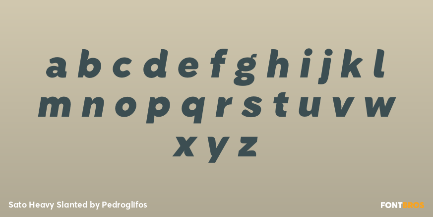 Sato Heavy Slanted Font Poster #1