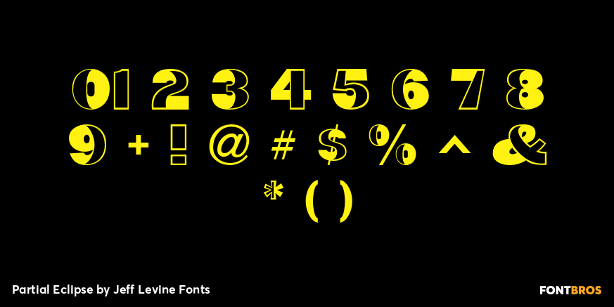 Partial Eclipse Font Poster #4