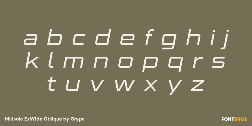 Midsole ExWide Oblique Font Poster #3