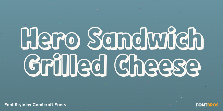 Hero Sandwich Grilled Cheese Font Poster #1