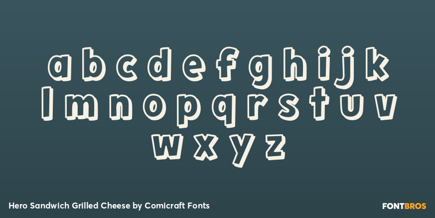 Hero Sandwich Grilled Cheese Font Poster #3