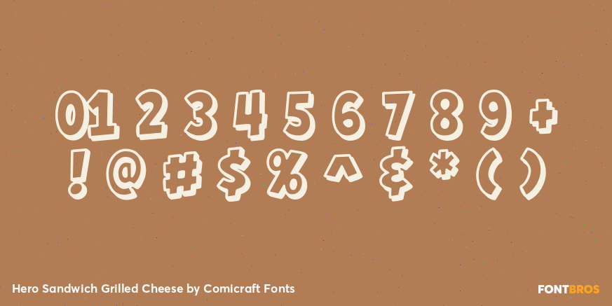 Hero Sandwich Grilled Cheese Font Poster #4