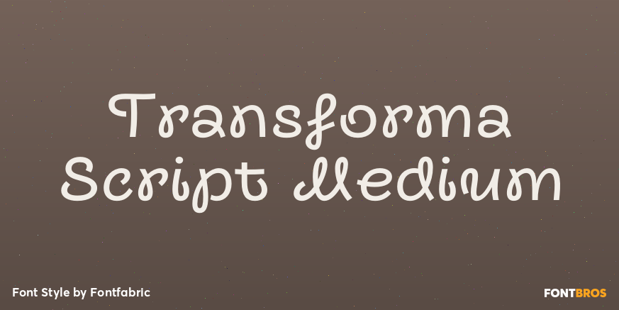 Transforma Script Medium Poster
