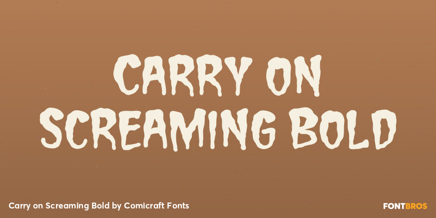Carry on Screaming Bold Font Poster #1