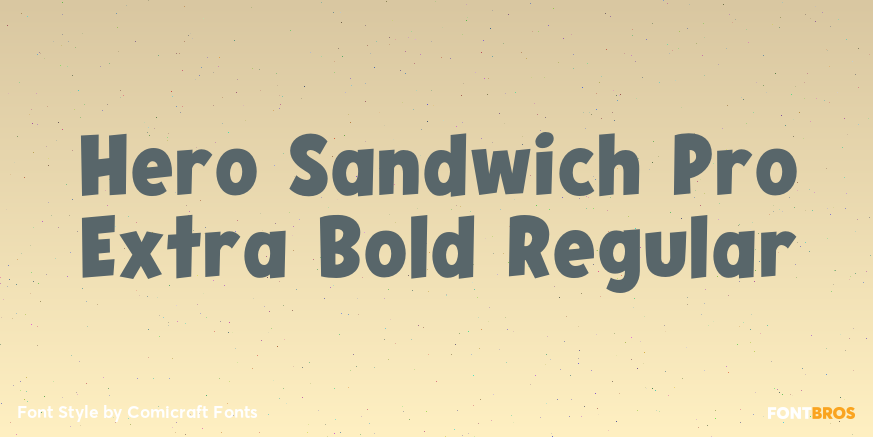 Hero Sandwich Pro Extra Bold Regular Font Poster #1