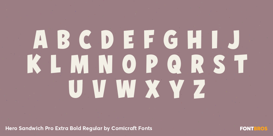 Hero Sandwich Pro Extra Bold Regular Font Poster #2