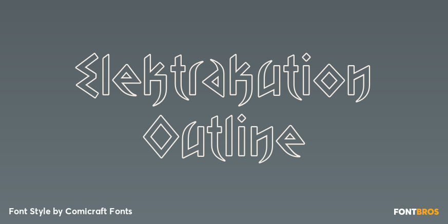 Elektrakution Outline Font Poster #1