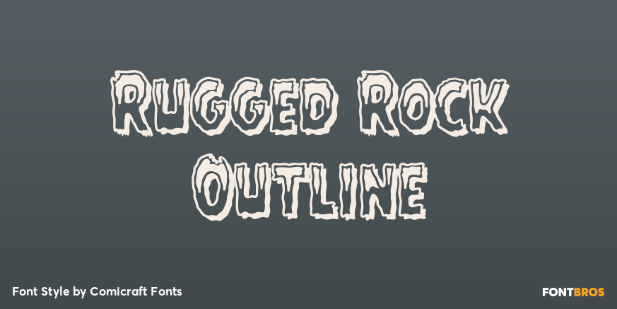 Rugged Rock Outline Poster