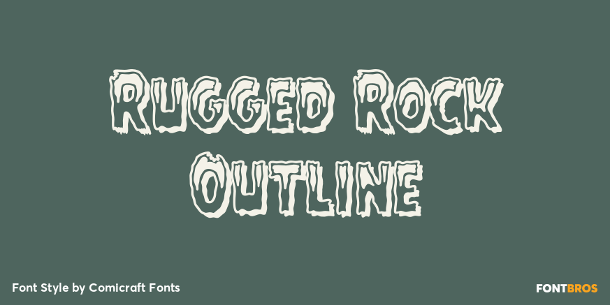 Rugged Rock Outline Poster