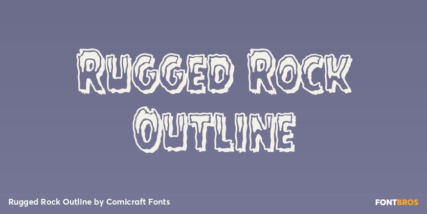 Rugged Rock Outline Poster
