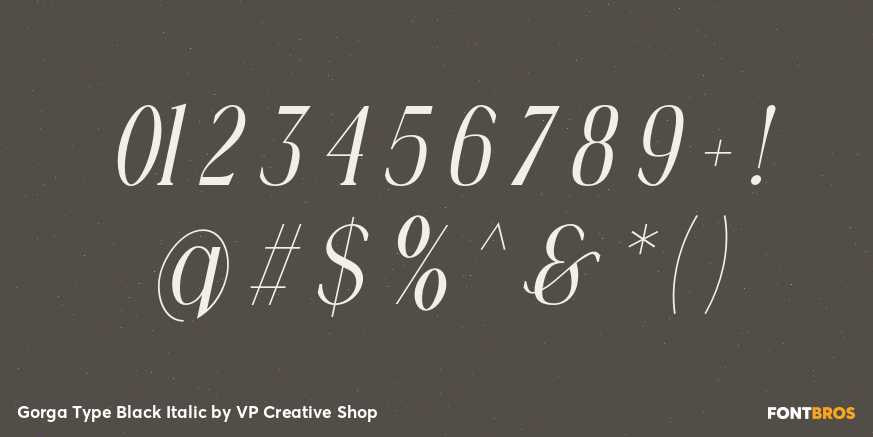 Gorga Type Black Italic Font Poster #1