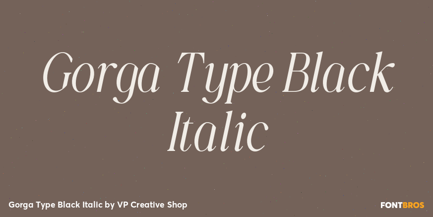 Gorga Type Black Italic Font Poster #1