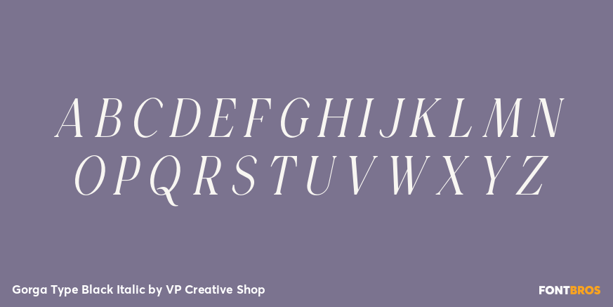 Gorga Type Black Italic Font Poster #1