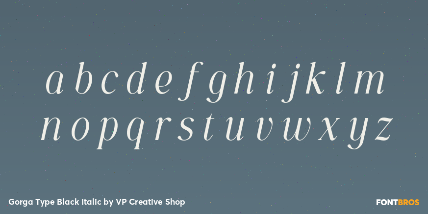 Gorga Type Black Italic Font Poster #1