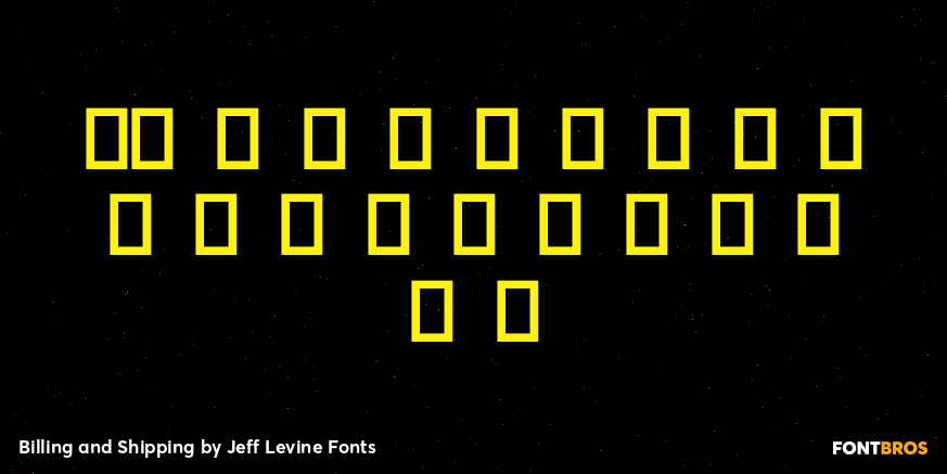 Billing and Shipping Font Poster #4