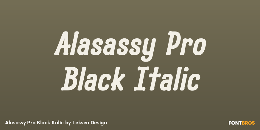 Alasassy Pro Black Italic Poster