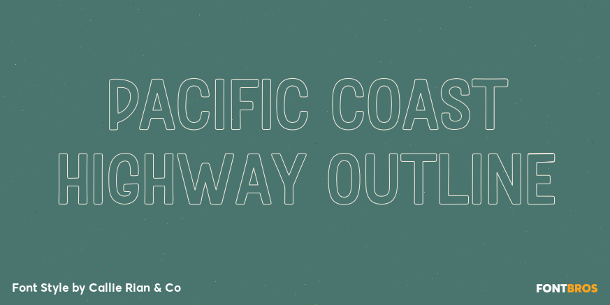 Pacific Coast Highway Outline Poster