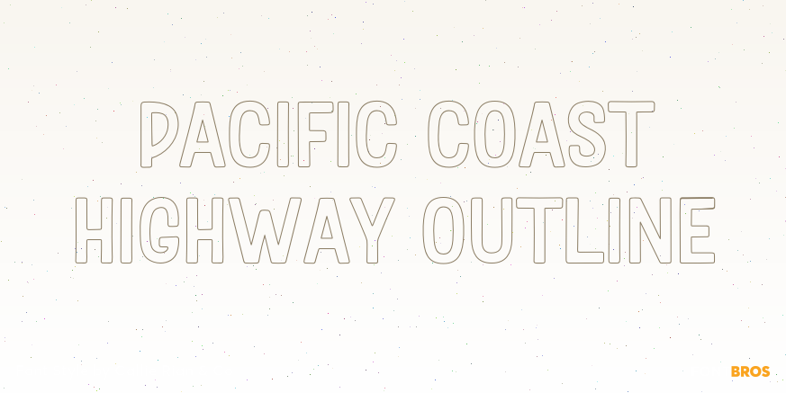Pacific Coast Highway Outline Poster