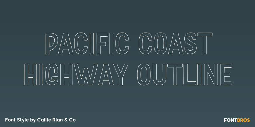 Pacific Coast Highway Outline Poster