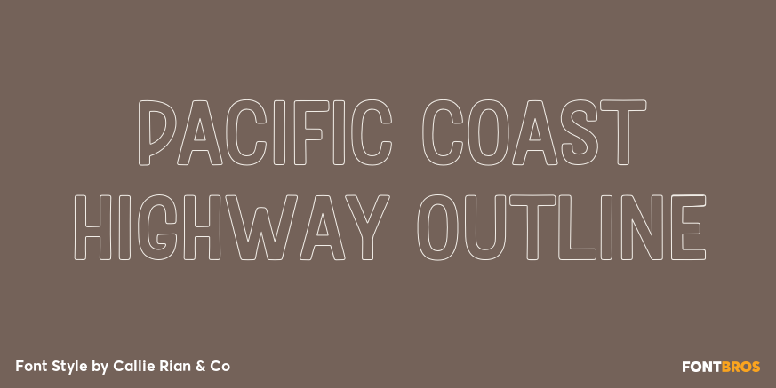 Pacific Coast Highway Outline Poster