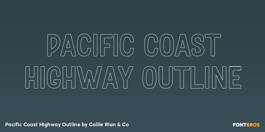 Pacific Coast Highway Outline Poster