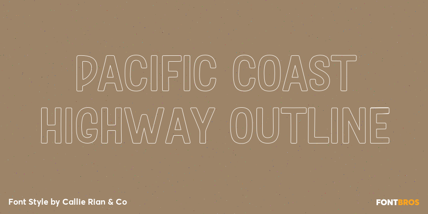 Pacific Coast Highway Outline Poster
