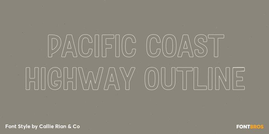 Pacific Coast Highway Outline Poster