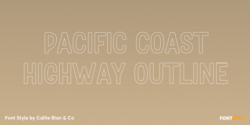 Pacific Coast Highway Outline Poster