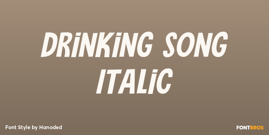 Drinking Song Italic Font Poster #1