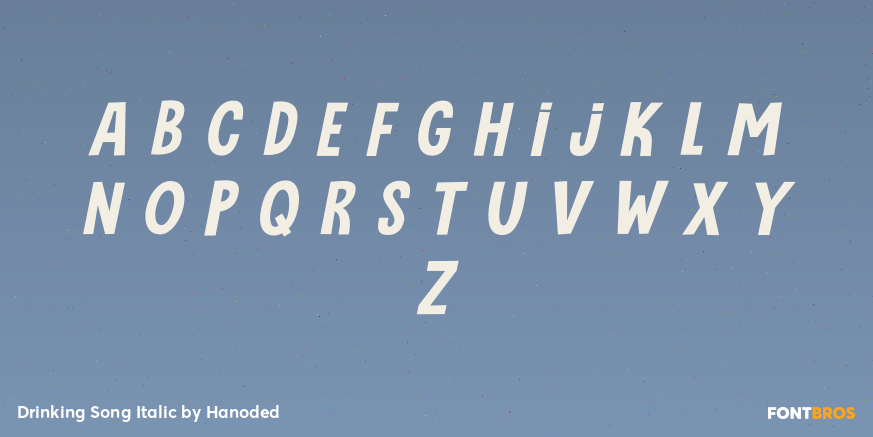 Drinking Song Italic Font Poster #3