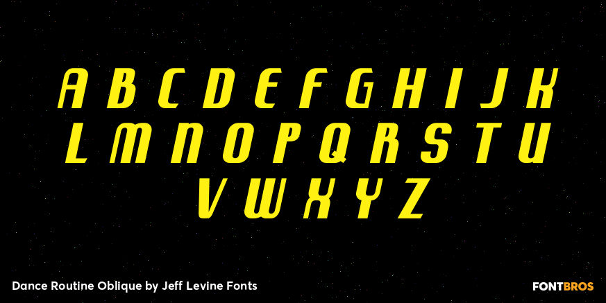 Dance Routine Oblique Font Poster #3