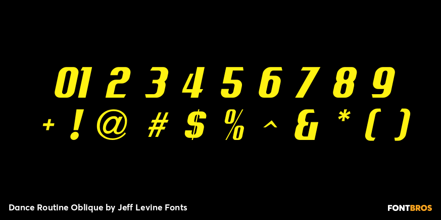 Dance Routine Oblique Font Poster #4