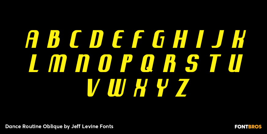 Dance Routine Oblique Font Poster #1