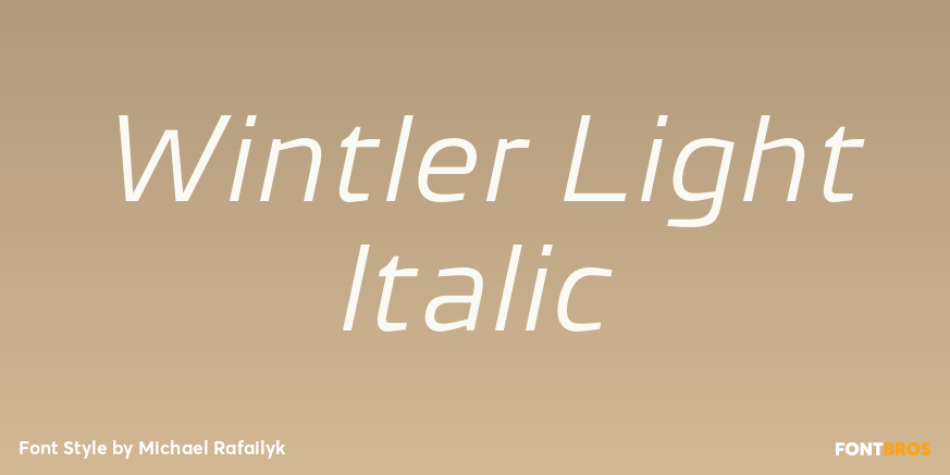 Wintler Light Italic Poster