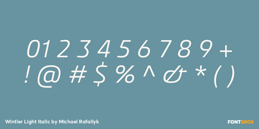 Wintler Light Italic Font Poster #1