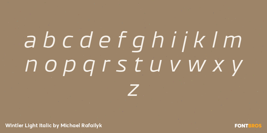Wintler Light Italic Font Poster #1