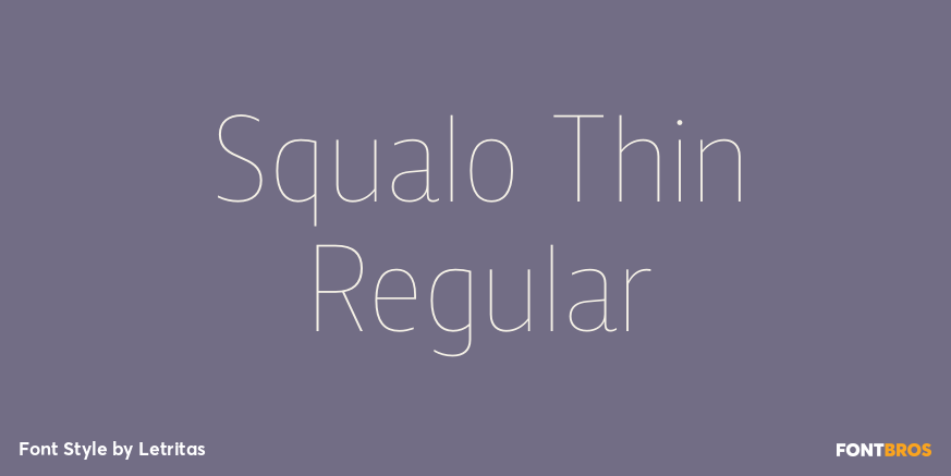 Squalo Thin Regular Font Poster #1